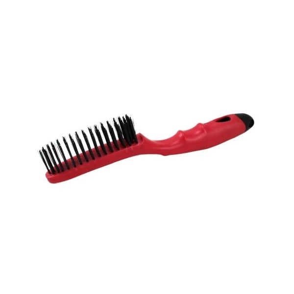 Warner Soft Grip 10" Steel Shoe Handle Wire Brush, 4x16 Bristle Row 10486 - main